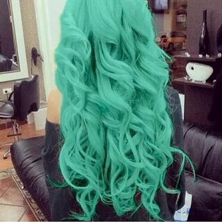 Mint Green Hair Color Hair styles, Hair beauty, Blonde curly