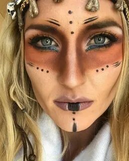 Tribal Halloween makeup. Voodoo. Witch #halloween #makeup #t