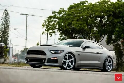 Ford Mustang GT Matte Grey by Roush on Vossen Wheels (CV3R) 