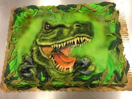 Buttercream Dinosaur 1/2 Sheet Cake Dinosaur birthday cakes,