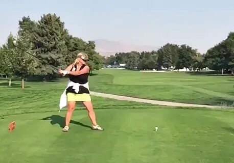 You have to see this woman’s crazy -- but effective -- golf 