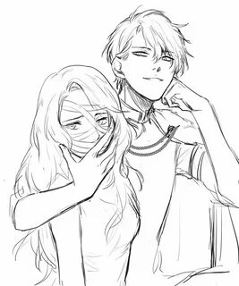Pin by A.R.T Dolor on MysticMessenger Couple poses drawing, 