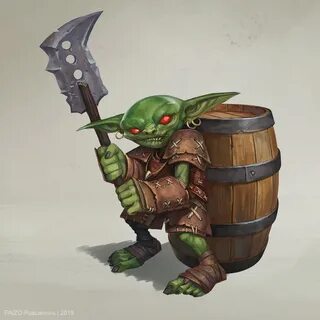 male goblin fighter Pathfinder character, Fantasy character 
