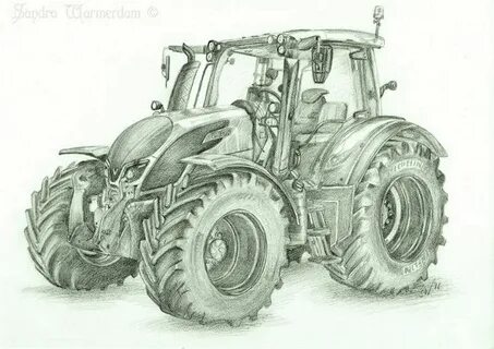 Valtra N174 Tractor Inspired pencil Drawing w 2019 Ćwiczenia