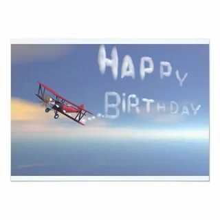 Skywriter Happy Birthday invitation. Invitation Zazzle.com H