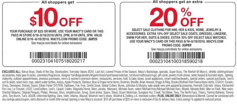 Pinned August 19th: $10 off $25 today at #Macys or online vi