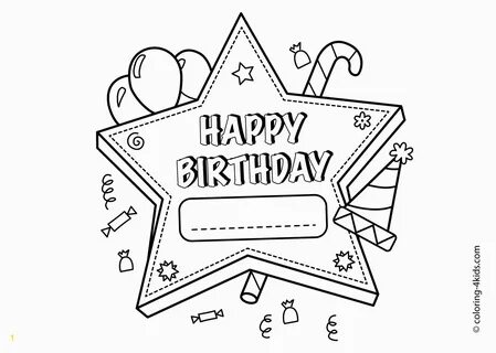 25+ Amazing Picture of Happy Birthday Coloring Page - daveme