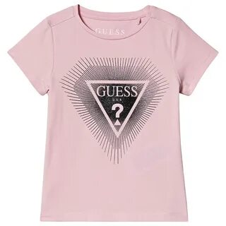 Guess - Guess Logo T-shirt Pink - ru.babyshop.com