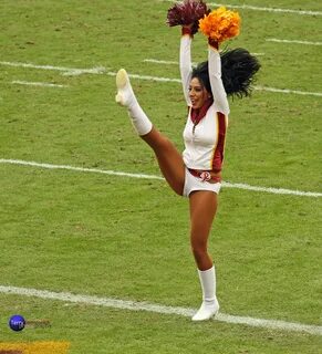 Redskinette Cheerleader Aura kicks up her leg... (5.5+ milli