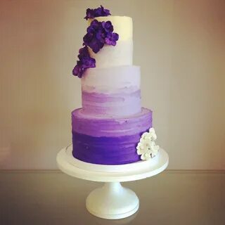 Buttercream Wedding Cakes Buttercream wedding cake, Purple w