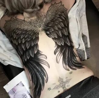 Full Back Wing Tattoos For Girls 4 unique angel wings tattoo