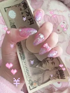 find me @hunniebum ! ♥ Pastel goth nails, Really cute nails,