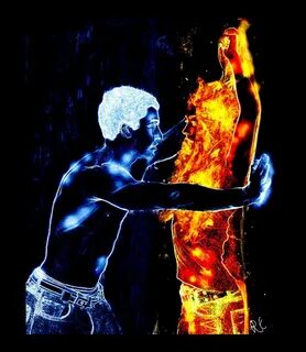 Super hot laser image for fire and ice themed dance Twin fla