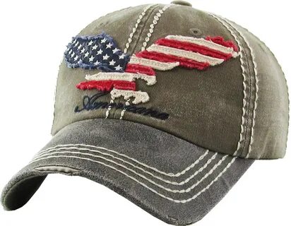 White Vintage Distressed AMERICA 1776 Hat Baseball Cap KBETH