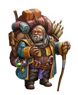 Male Dwarf Merchant Trader - Pathfinder PFRPG DND D&D 3.5 5t