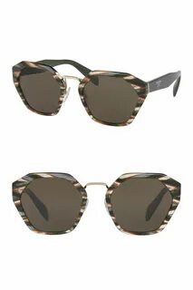 Prada Irregular Heritage 55mm Cat Eye Sunglasses Cat eye sun