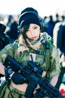 Asian woman soldier