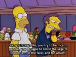 Dark Simpsons Quotes - Punch Em in the Face