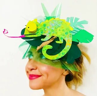 Image result for chameleon craft Chameleon craft, Crazy hat 