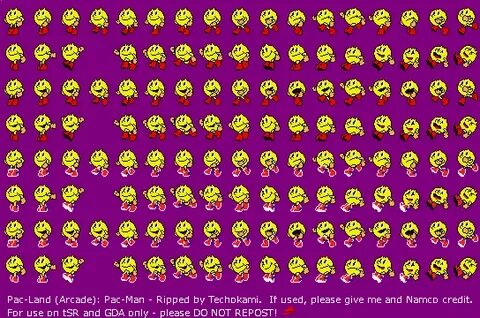 The Spriters Resource - Full Sheet View - Pac-Land - Pac-Man