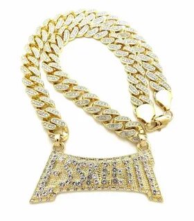 Esskeetit Pump Necklace New Iced Out Pendant With 24 Inch Lo