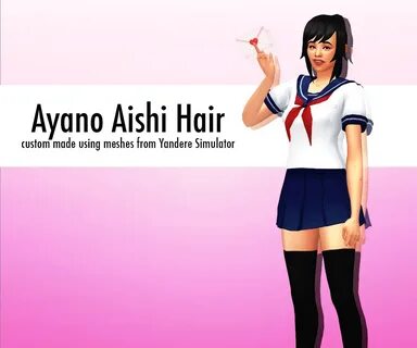 Ayano’s hair Sims 4, Sims 4 anime, Sims 4 update