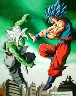 "Hakai" Son Goku vs Zamasu (Dibujo Tradicional) Arte Anime A