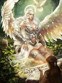 Guardian Angel Fantasy female warrior, Fantasy art angels, A