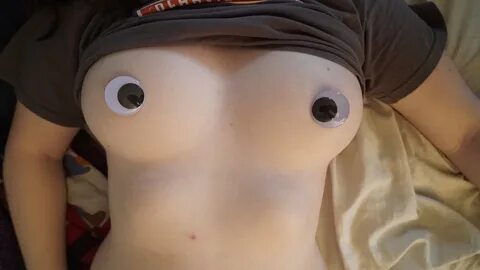 Googly eyes boobs