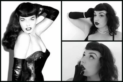 Bettie Page Pinup hair and makeup tutorial how to create faux Bettie Bangs ...