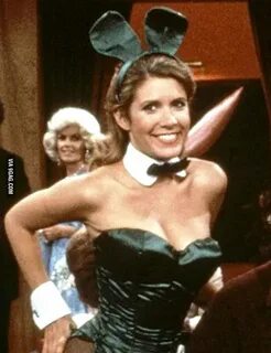 Carrie Fisher (Princess Leia) as a Playboy Bunny. - 9GAG