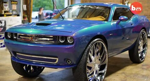 Dodge Challenger Donk Car Has 34-Inch Wheels, Shade-Shifting