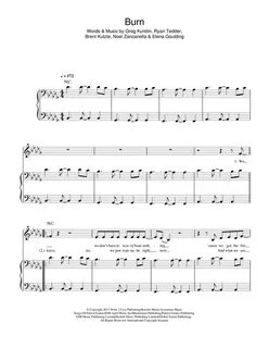 Ellie Goulding "Burn" Sheet Music PDF Notes, Chords Pop Scor