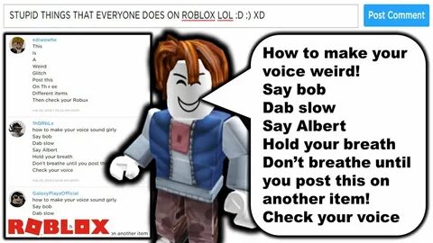 Stupid comments everyone has tried on roblox! - YouTube