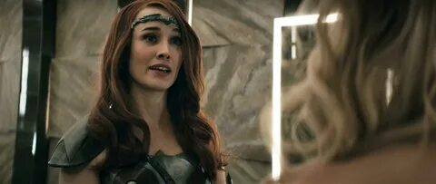 Dominique McElligott and Erin Moriarty in The Boys (2019) .