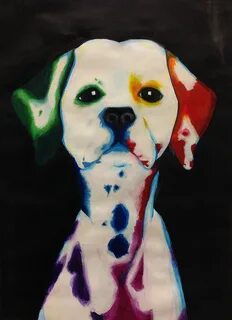 Rainbow Dalmatian by Melissa Dunn