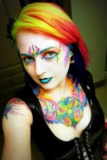 Rainbow tattoos and hair