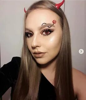 Easy devil halloween makeup