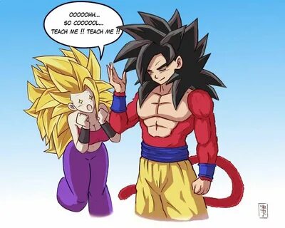 Goku And Caulifla by LazyMosasaur Dragon ball super manga, A