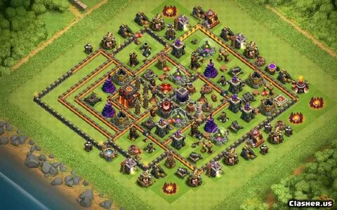 Copy Base Town Hall 10 a nice TH10 Farming base With Link 7-