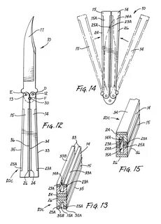 Butterfly Knife Patents Drawing Sketch Coloring Page