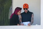 Bella Thorne and Blackbear on the Balcony of Their Hotel Roo