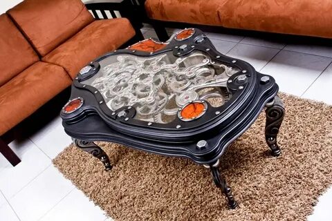 A Dale Mathis coffee table - practical! Like all his art - t