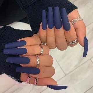 Winsome Nail Arts Styles to Copy Navy nails, Blue nail desig