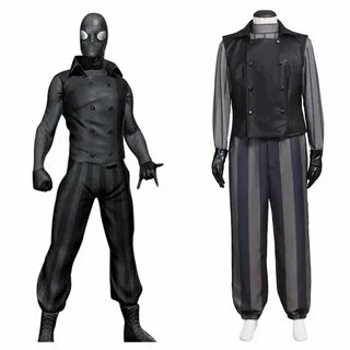 Spider Man Noir Custom Made Outfit Costume Cosplay Vest Pant