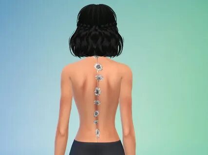 The Sims Resource - Spine Sunflower Tattoo