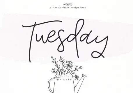 Tuesday - Handwritten Script Font แ บ บ อ ก ษ ร
