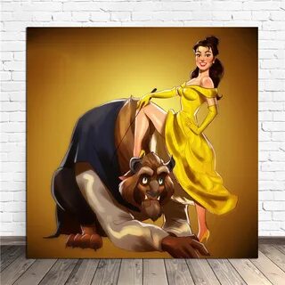Belle And The Beast Princesses Pin Up Canvas Posters Prints 
