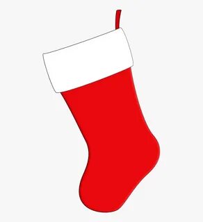 Red Christmas Stocking Template, HD Png Download - kindpng