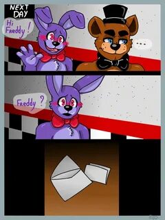 Text : *Next day* - Bonnie : Hi Freddy ! - Freddy : ... - Bo